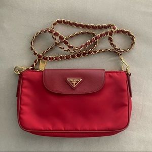 PRADA Tessuto Saffiano Nylon Cross Body Bag